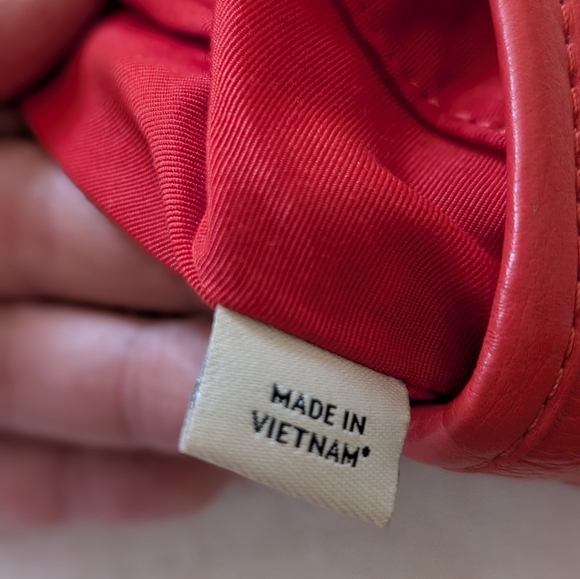 Coach Madison Pebbled Leather Gold Tone Chain Strap Crossbody Purse Cardinal Red - Picture 5 of 15